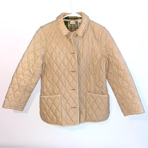 L.L. Bean Tan Quilted Jacket